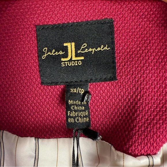 NWT Jules & Leopold Womens Blazer Jacket XS Bright Pink Maximalism Office Wear - Picture 8 of 12